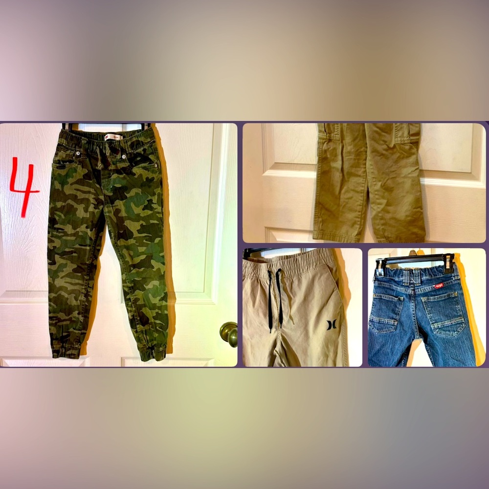 4 pairs of boys pants size 6/7